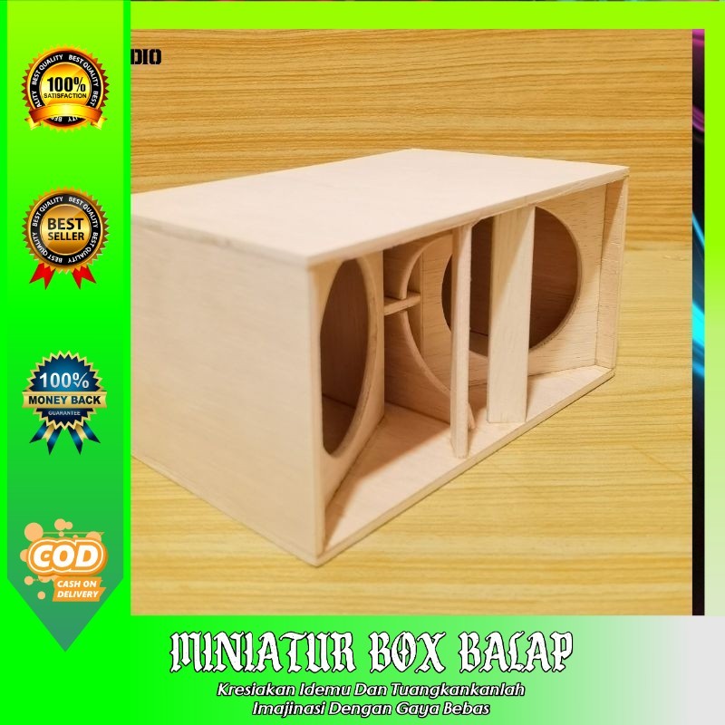BOX SPEAKER VENTIT DOUBLE 4 INCH BOK AUDIO MINIATUR