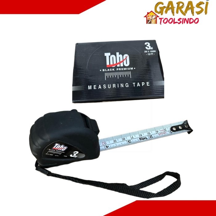 Meteran 3 meter TOHO BLACK PREMIUM meteran tangan meteran tarik meteran toho