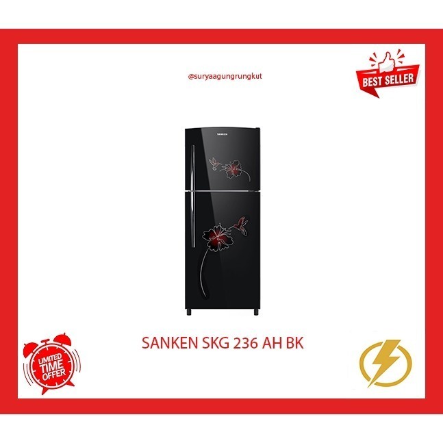 KULKAS SANKEN 2 PINTU 230 L - SKG 236 H FREE ONGKIR SBY