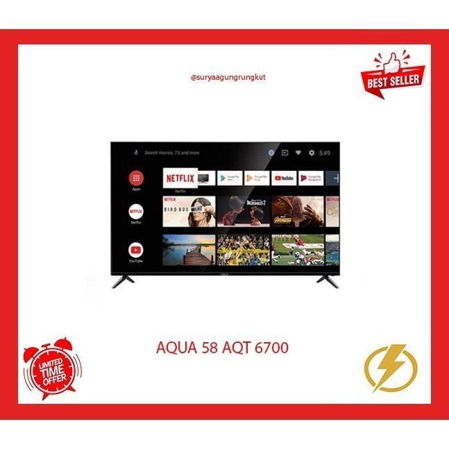 DIGITAL LED TV AQUA 58 INCH SMART ANDROID - 58 AQT 6700