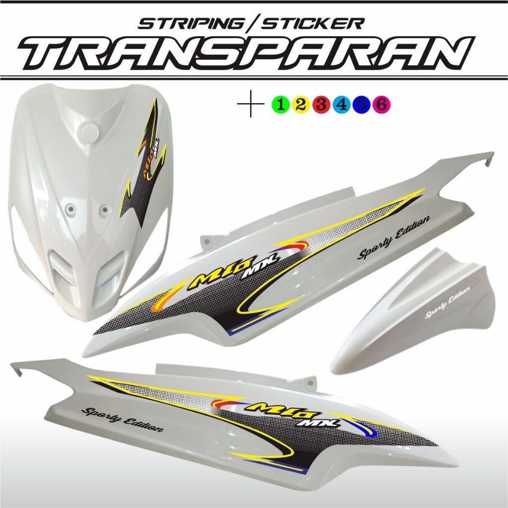 LIS STIKER TRANSPARAN ORIGINAL STRIPING TRANSPARAN MIO MX MIO OLD MIO SMILE STIKER TRANSPARAN MOTIF