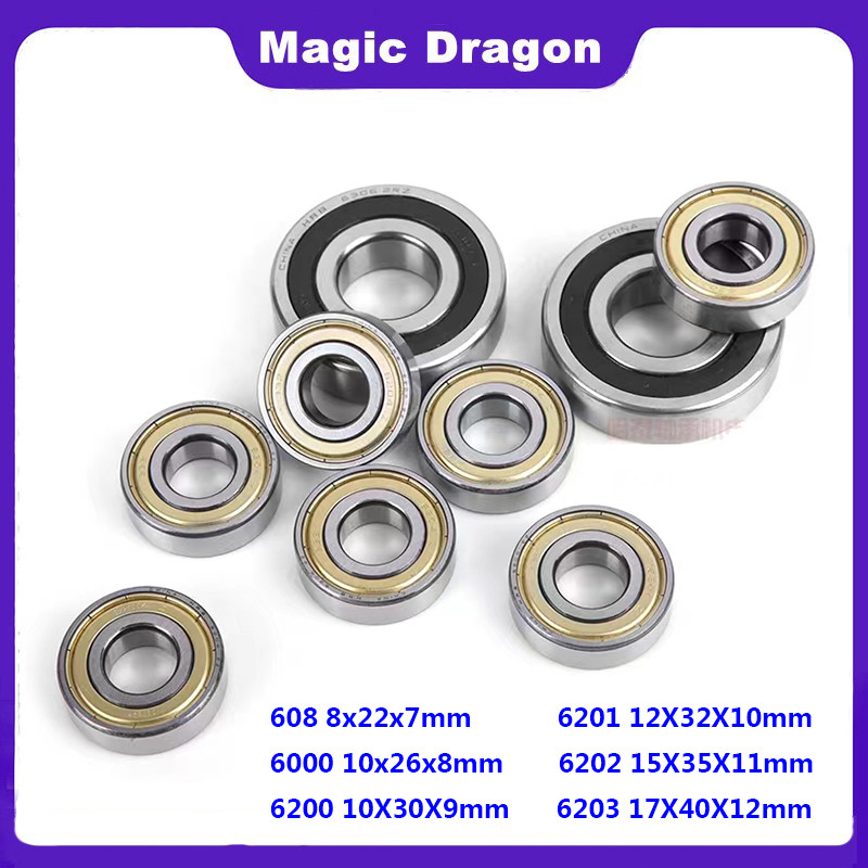 10PCS ABEC-5 608 6000 6200 6201 6202 6203 6204 6205 6206 ZZ 2RS Metal seal Deep Droove ball bearing 