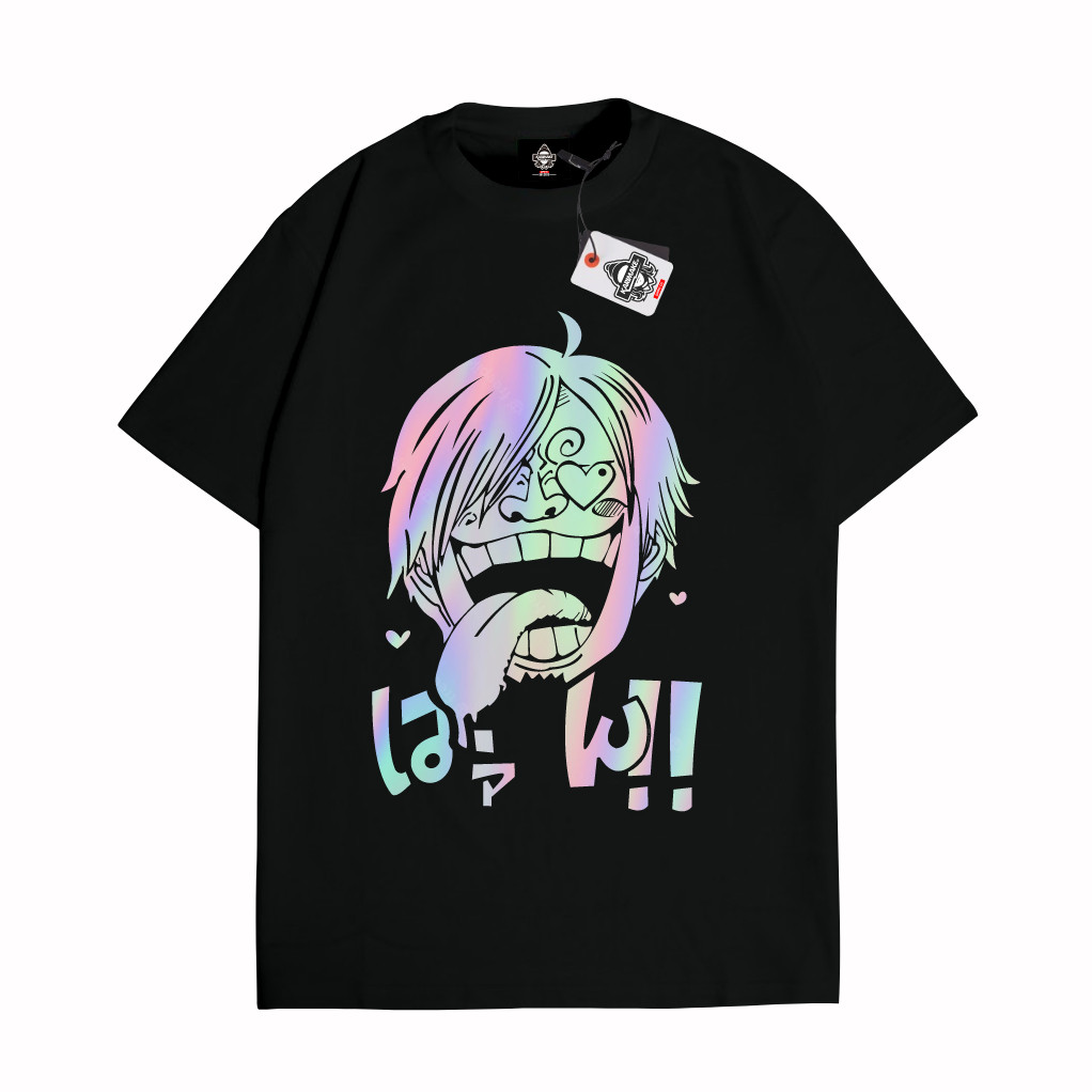 Kaos T Shirt Baju Distro Unisex Gambar Anime ONE PIECE VIN SMOKE SANJI MESUM NASTY HologramAda sidik
