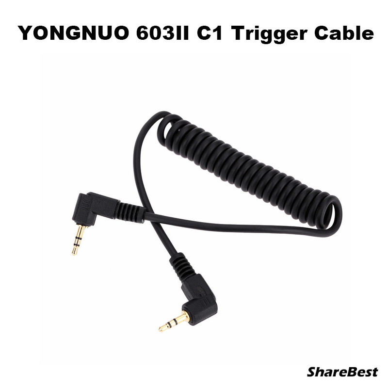 YongNuo LS-2.5 Shutter CABLE RF-603 C1 Flash Trigger Cable for Canon 60D 70D 300D 350D 400D 450D 500