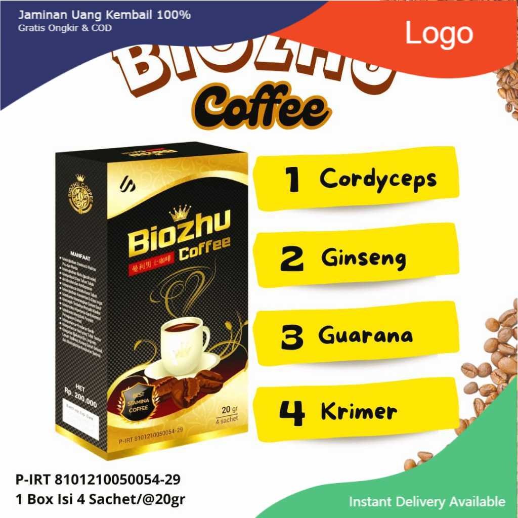 

BIOZHU COFFEE 1 BOX ISI 4 SACHET PREMIUM QUALITY MINUMAN SERBUK KOPI KESEHATAN