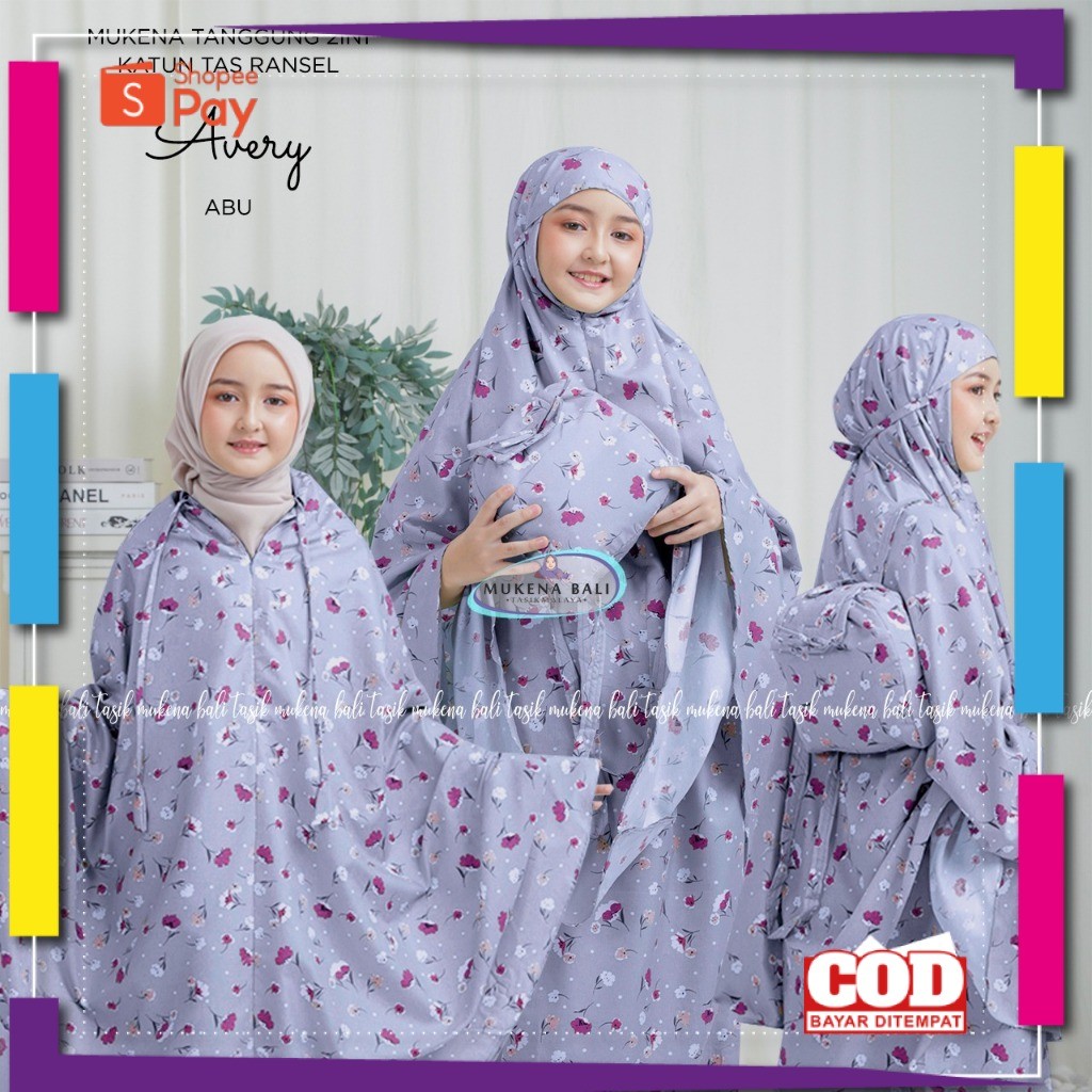 [PREMIUM ORIGINAL] MUKENA BALI TASIK - MUKENA ANAK TAS RANSEL KATUN MIKRO AVERY