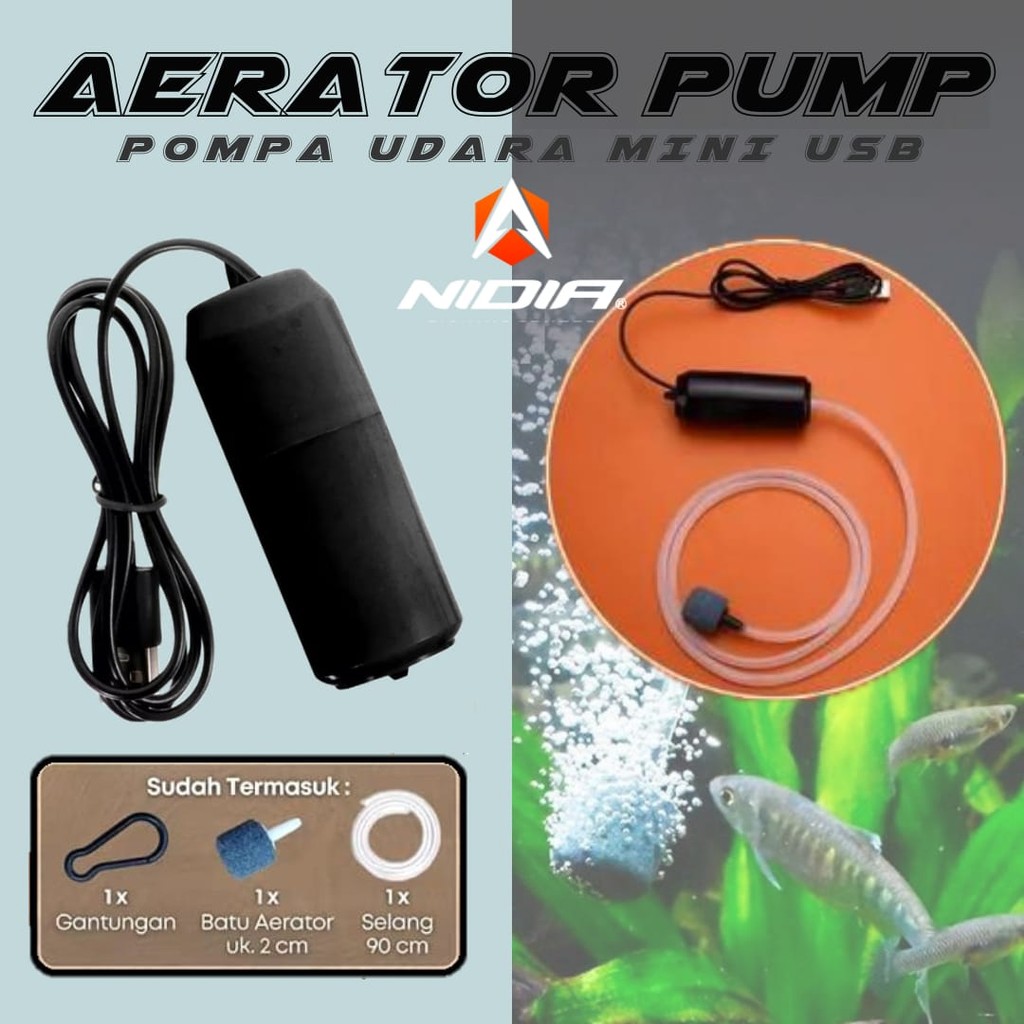 USB Aerator Mini Portable Pompa Aquarium - Pompa Gelembung Aerator
