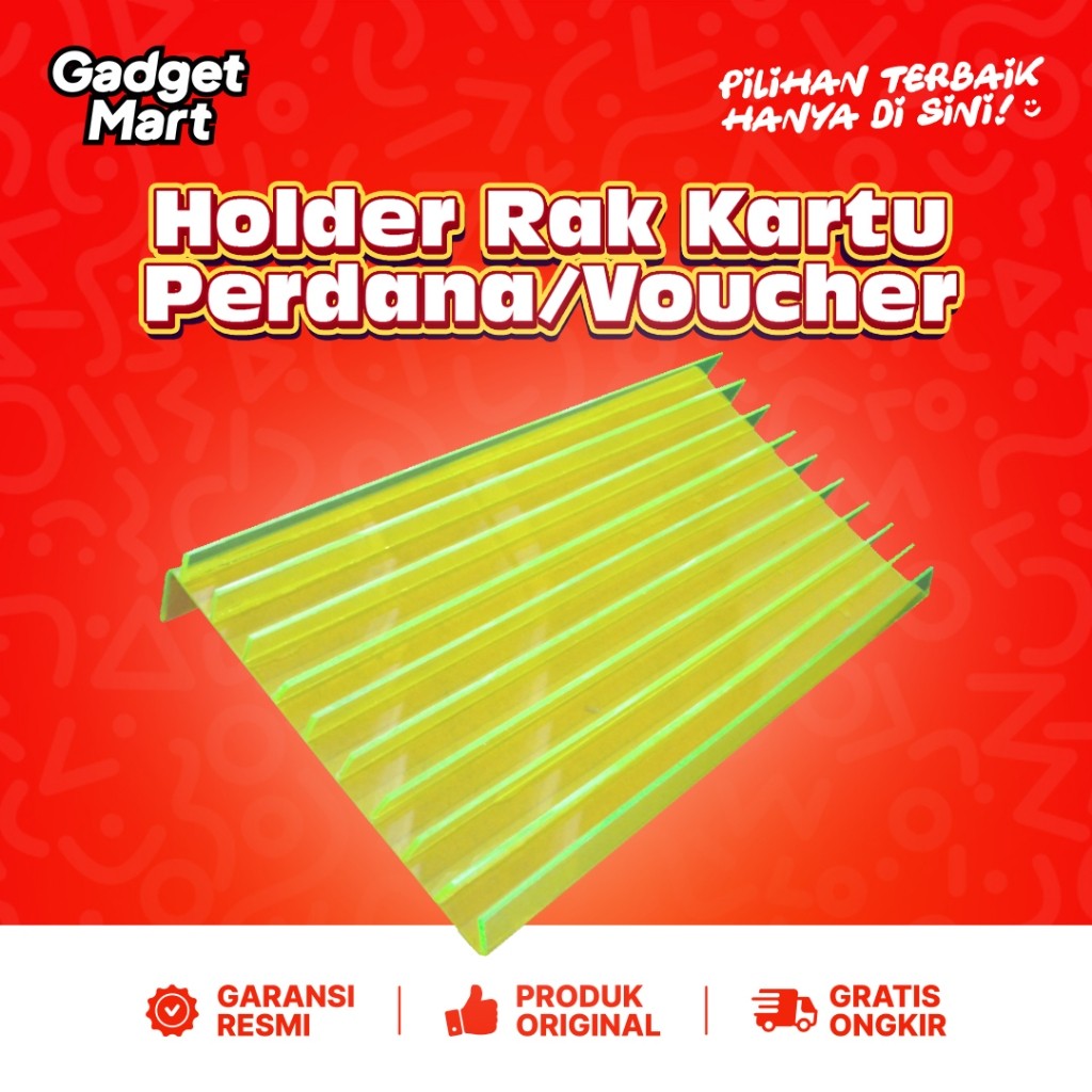 Rak kartu perdana/voucher etalase konter