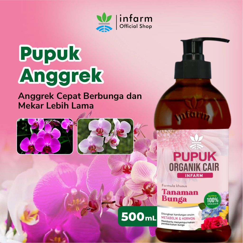 Pupuk Organik Cair untuk Anggrek 500 ml, Nutrisi Tanaman Bunga Anti Rontok, POC Anggrek