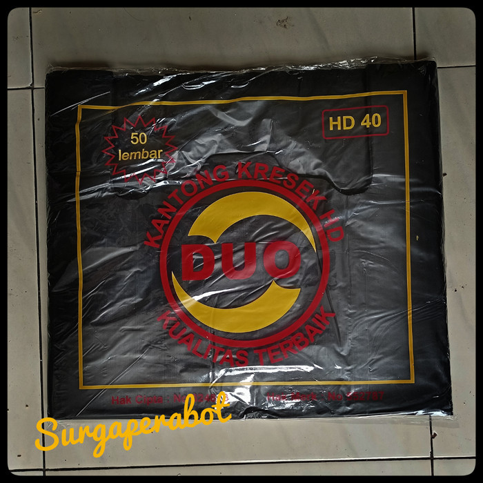 

Kresek Duo Hitam 40 Plastik Keresek Besar Go green Tebal