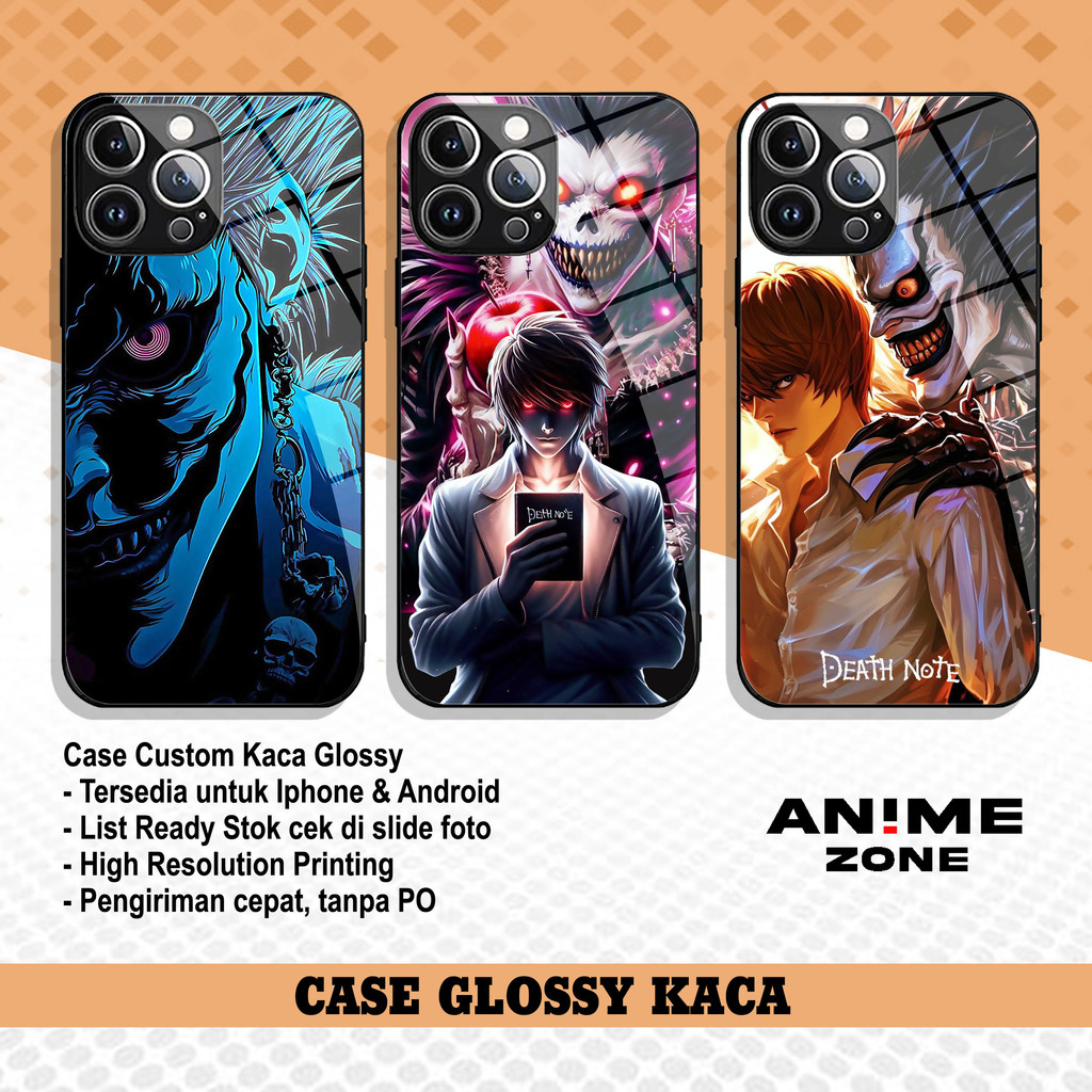 Case Kaca Xiaomi Redmi Note 10 11 12 Note 13 Pro G25X Death Note Softcase Premium Tempered Glass Kil