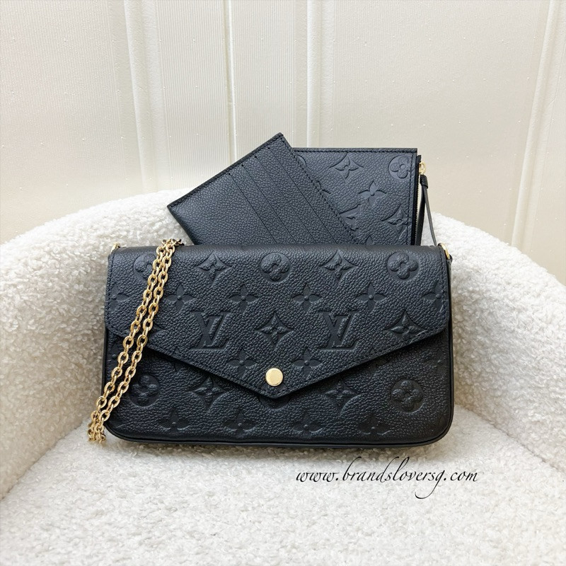 (Brand new) LV Felicie Pochette in Black Empreinte Leather and GHW