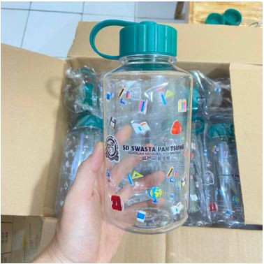 JKT Tumbler Tumbler Air Botol Minum Custom Plastik 1Liter Custom Print - Dundee UV Termos