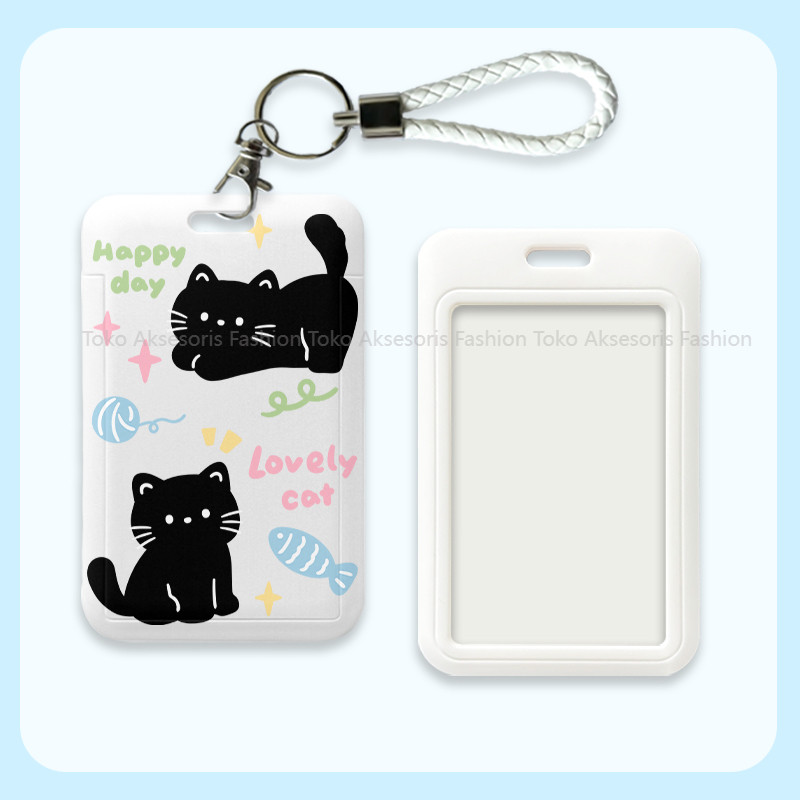 

id card holder tempat kartu lucu layer lanyard photocard aesthetic gantungan kartu nama tag cute nametag cari di lanyard 099