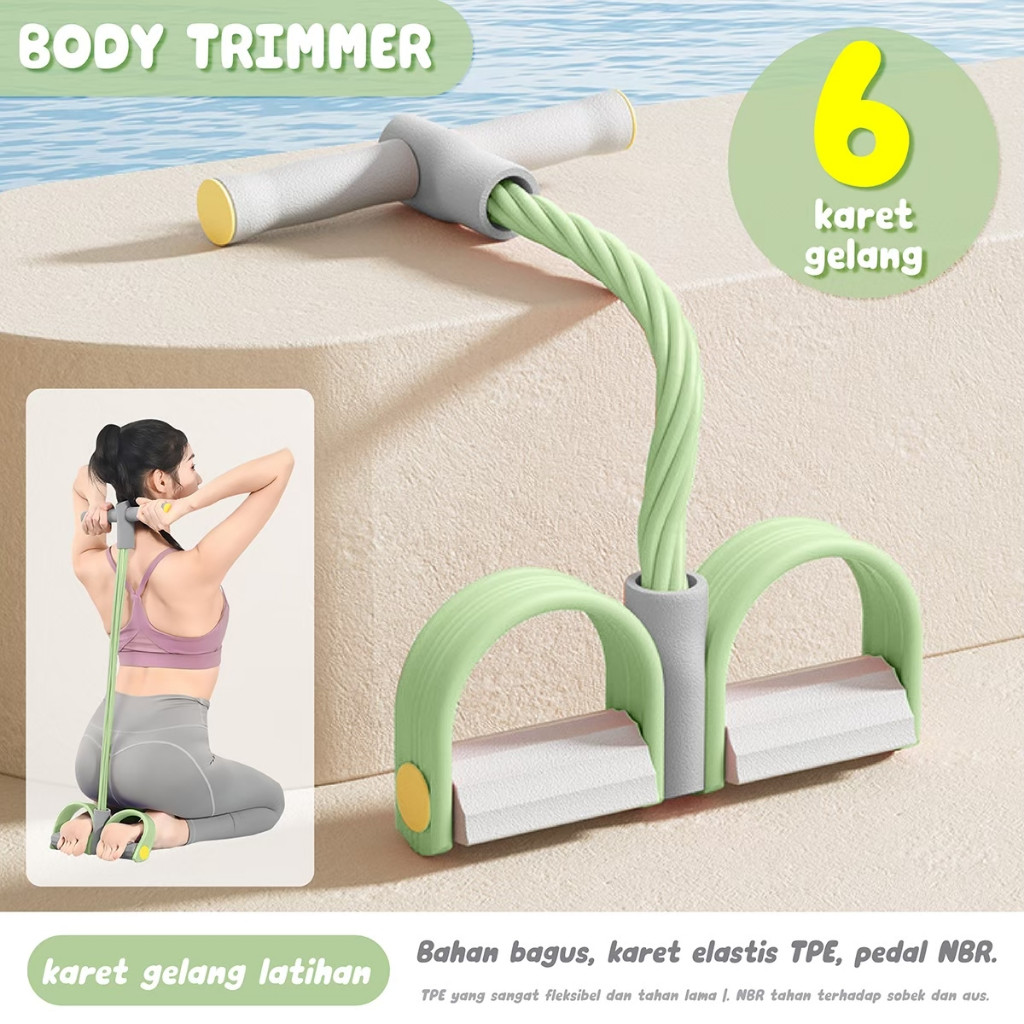 HTD Sport Body Tummy Trimmer 4 tali & 6 tali - Alat Olahraga Pengecil Perut