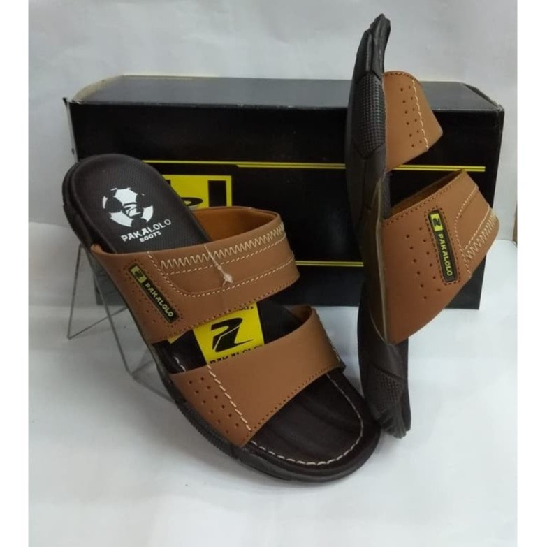SANDAL PAKALOLO SLOP / SANDAL KULIT ASLI PAKALOLO ORIGINAL / SADAL SLIDE PRIA IMPORT.RANSEL PREMIUM.