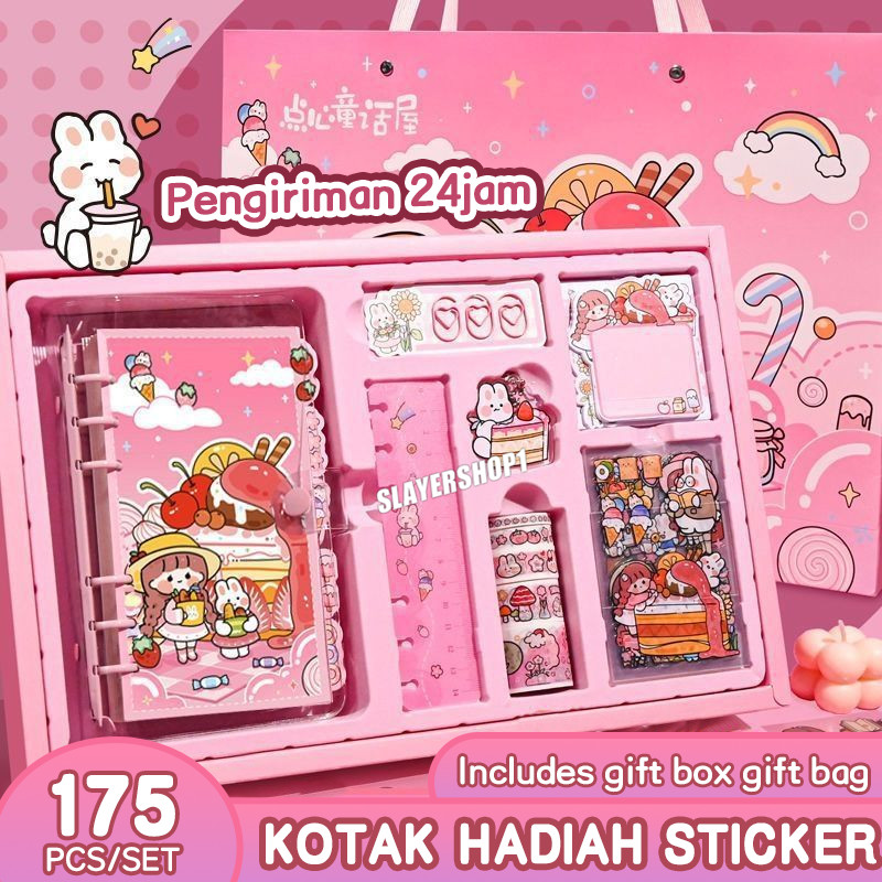 

cute diary book set korea style cute stickers set buku catatan harian