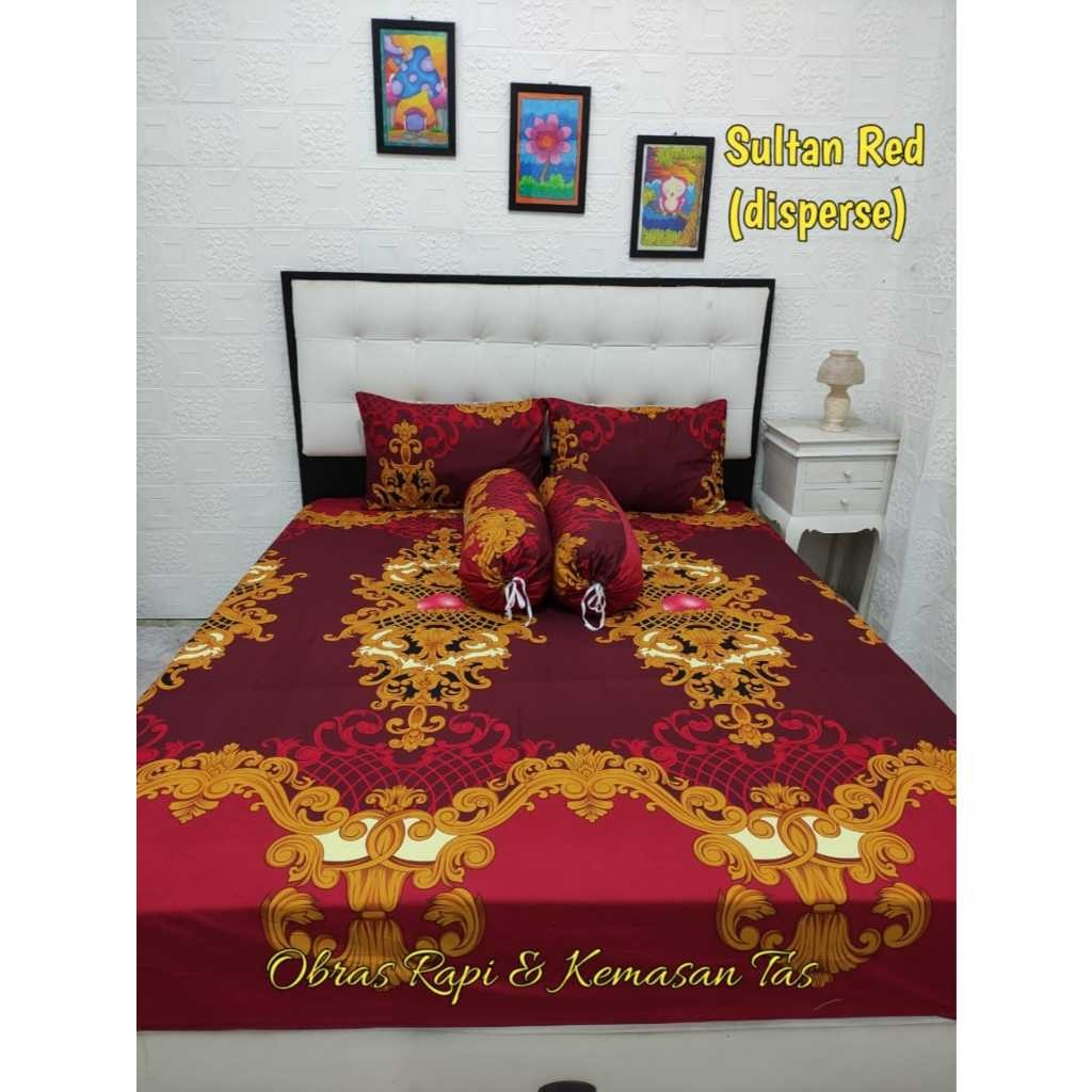 Sprei Batik Bunga Solo Pekalongan Terbaru Sulthan Ukuran 180x200 160x200 200x200 bahan adem lembut