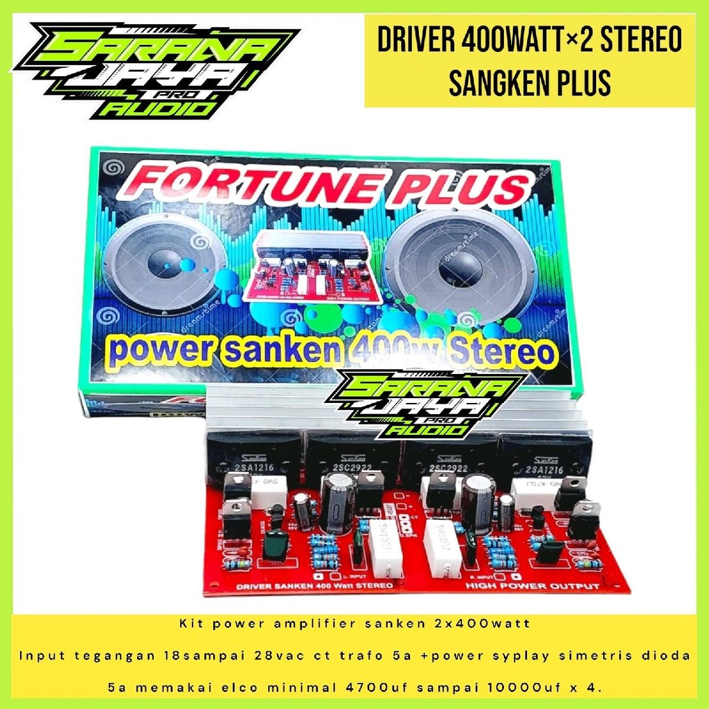 DRIVER SANGKEN STEREO 400 watt Amplifier ampli 300