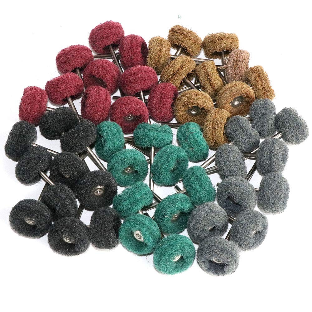20PCS Dremel Accessories Drill Abrasive Mini Brush Nylon Abrasive Brush Sanding Head Polishing Wheel