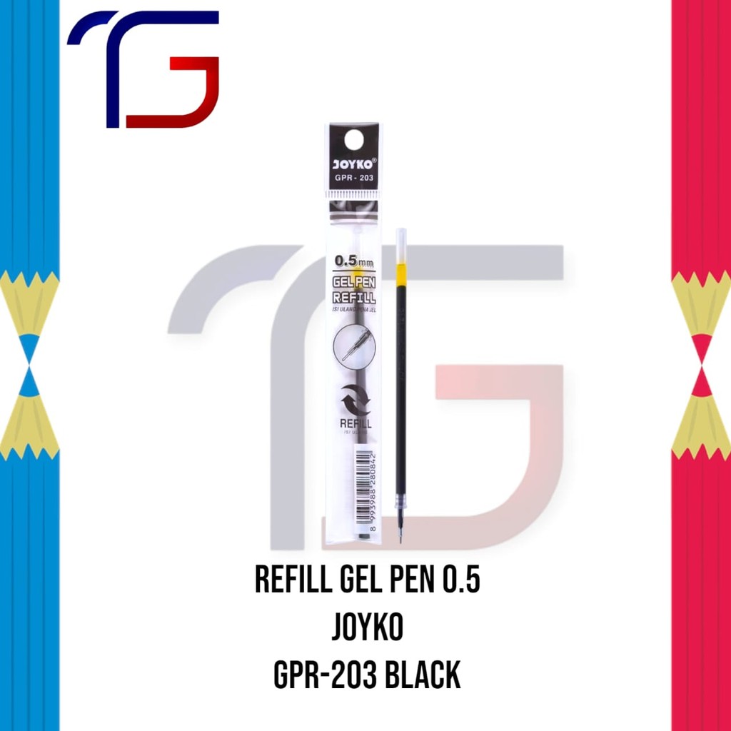 

REFILL (ISI ULANG) GEL PEN 0.5 JOYKO GPR-203 HITAM