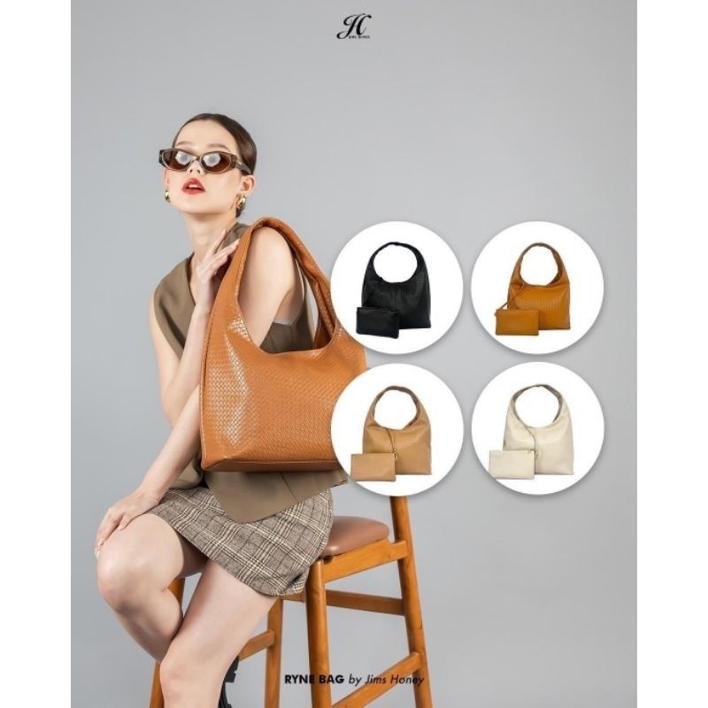 JIMS HONEY RYNE BAG TAS SELEMPANG BAHU WANITA BESAR KULIT TOTE BAG CEWEK
