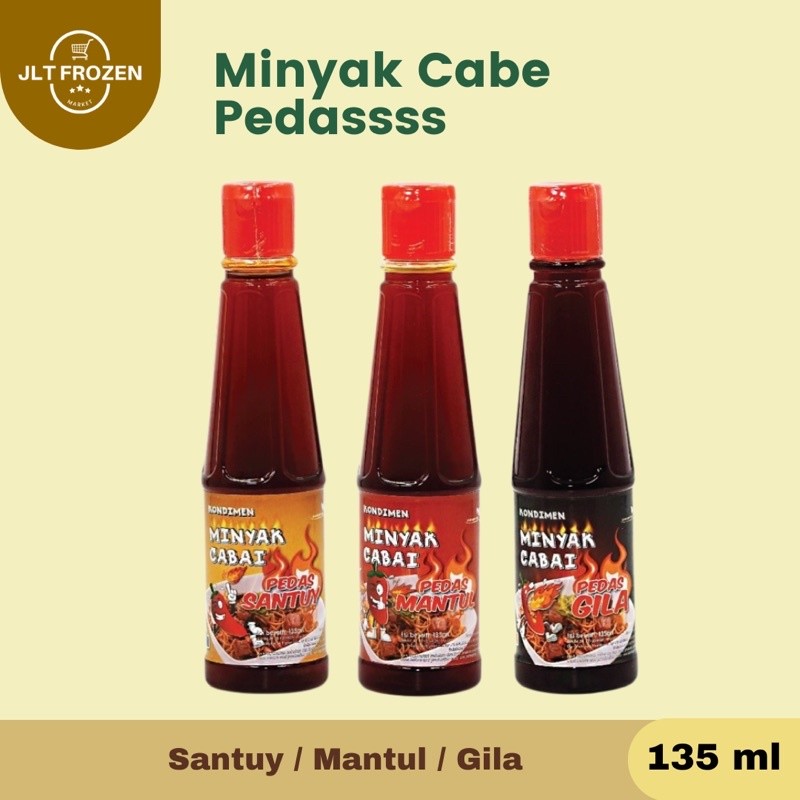 

MINYAK CABAI / CABE / CHILI OIL PEDAS Gila / Pedas Santuy / Pedas Mantul - 135 ml