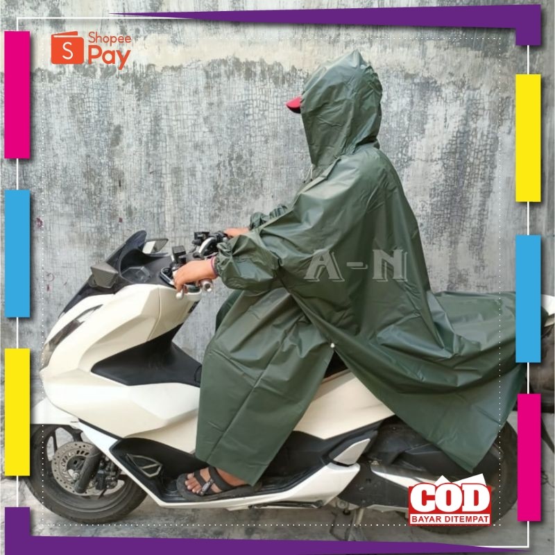 [PREMIUM ORIGINAL] Jas Hujan Dewasa Ponco Lengan Tebal Terlaris
