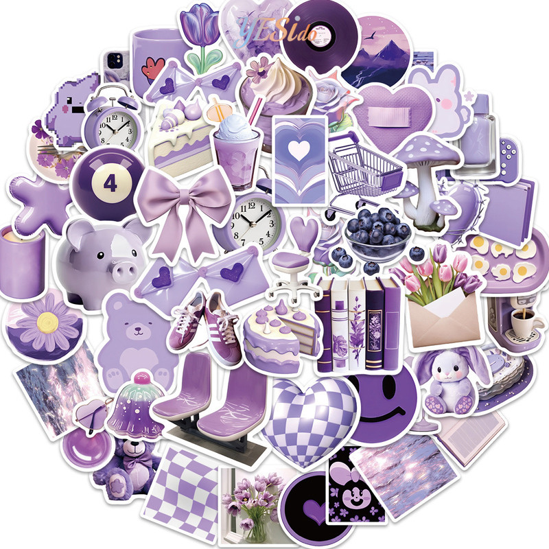 

COD 100 Pcs Stiker INS Style Purple v2 Lucu Anti Air Untuk Dekorasi Notebook Sepeda Skateboard Handphone DIY-YES