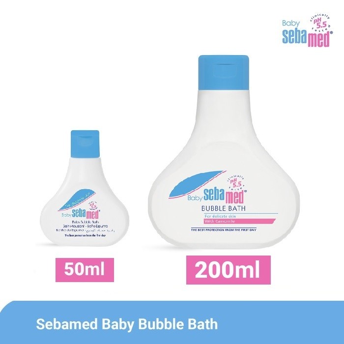 DF44GH TOKUSHOP SEBAMED Baby Bubble Bath 200 ml 50ml -  Sabun Mandi Bayi Sebamed Kulit Sensitive Ph 
