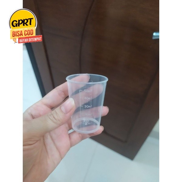 GPRT Gelas Takar 50ml Cup 50ml Gelas Ukur 50ml Tanpa Tutup measuring cup 50ml Takaran 50ml