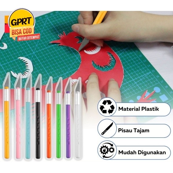 

⭐️GPRT⭐️Pisau Ukir Seni Kerajinan Tangan Stainless Steel Alat Potong Kertas Sticker Buah Pahat Kayu Tajam Rapi Carving Knife Art Pen Crafting DIY Hobi Model Kit Hobby Cutter Pen Semangka Wortel Tomat Serbaguna Anti Karat