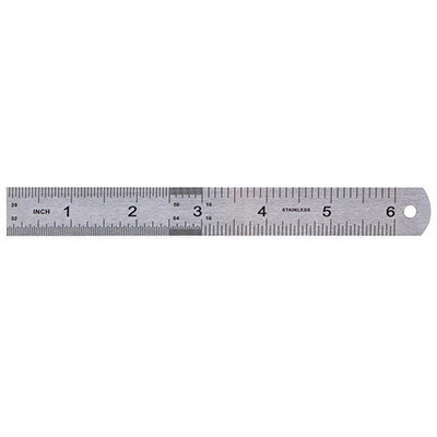 

1 PCS 15cm Double Side Stainless Steel Measuring Straight Ruler Tool 6 Inches