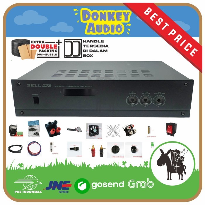 HD88 BOX HR3 HR 3 HR-3 MP3 POWER AMPLIFIER AUDIO CASING AMPLIFIER BELL - BOX HR3