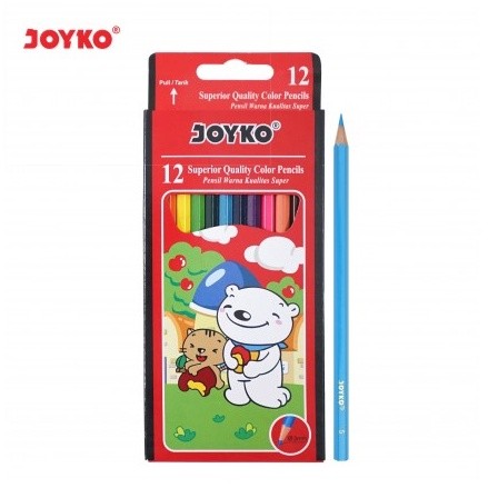 

Color Pencils / Pensil Warna Panjang Joyko CP-12PB 12 Warna