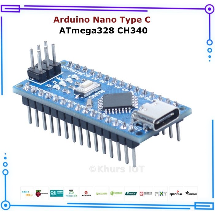 

GD88 Arduino Nano V3 Type C ATmel ATmega328P CH340 - Tanpa Cable