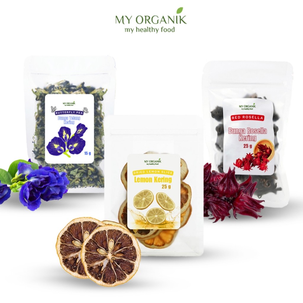 

My Organik Teh Rosella Merah Herbal Red Rosella Kering Premium Bunga Dan Lemon Kering