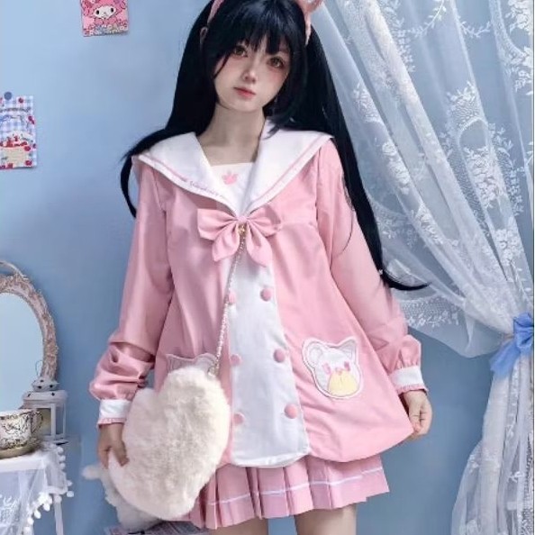 [PERIWINGKEL] SEIFUKU BEAR CUTE PINK 017