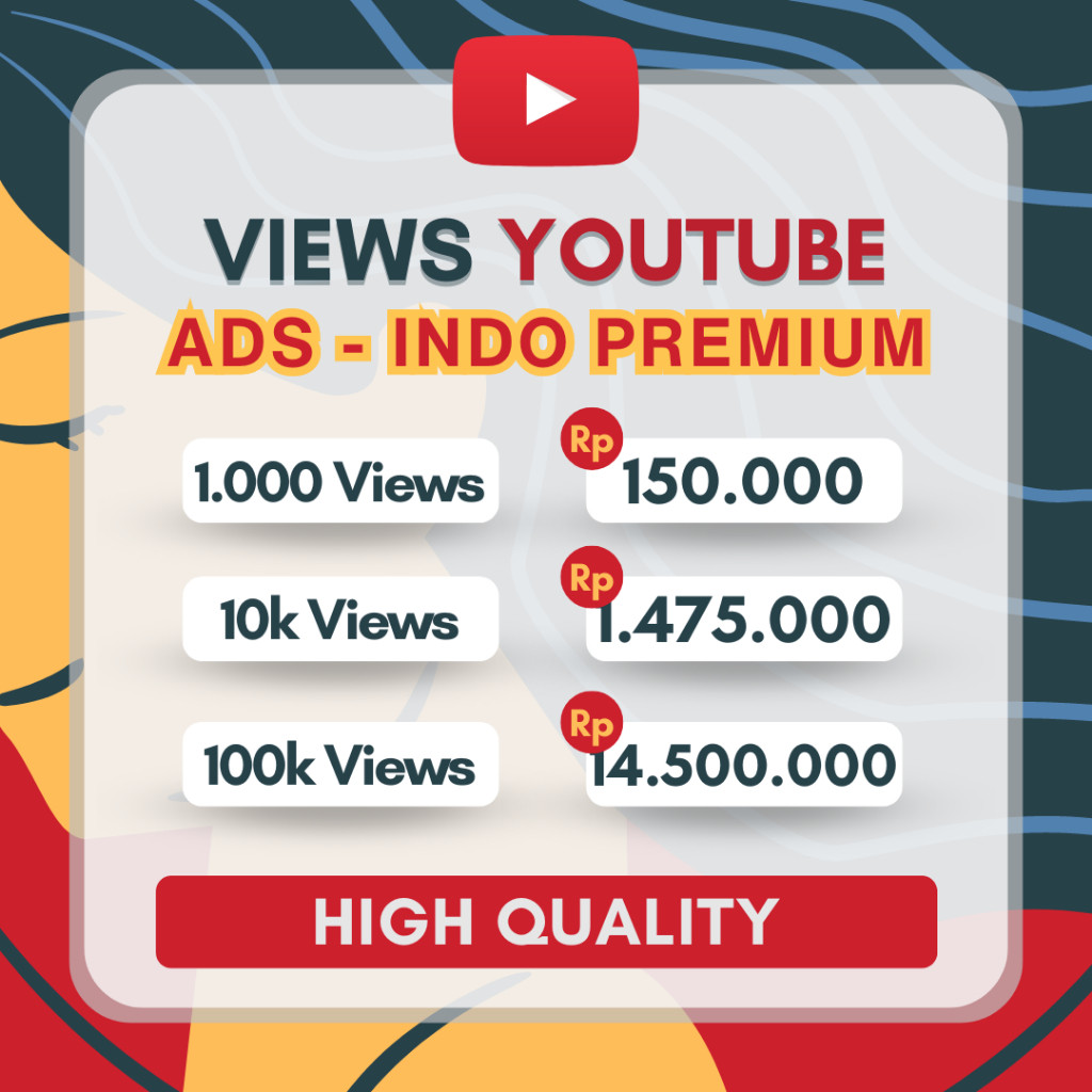 Views Youtube Ads Indonesia PREMIUM - HIGH QUALITY
