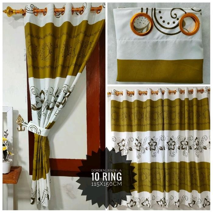 Promo Jendela Pendek 110 x 150 Motif Cantik Batik Dinamit Free Tali Gorden Curtain - 1 Terlaris
