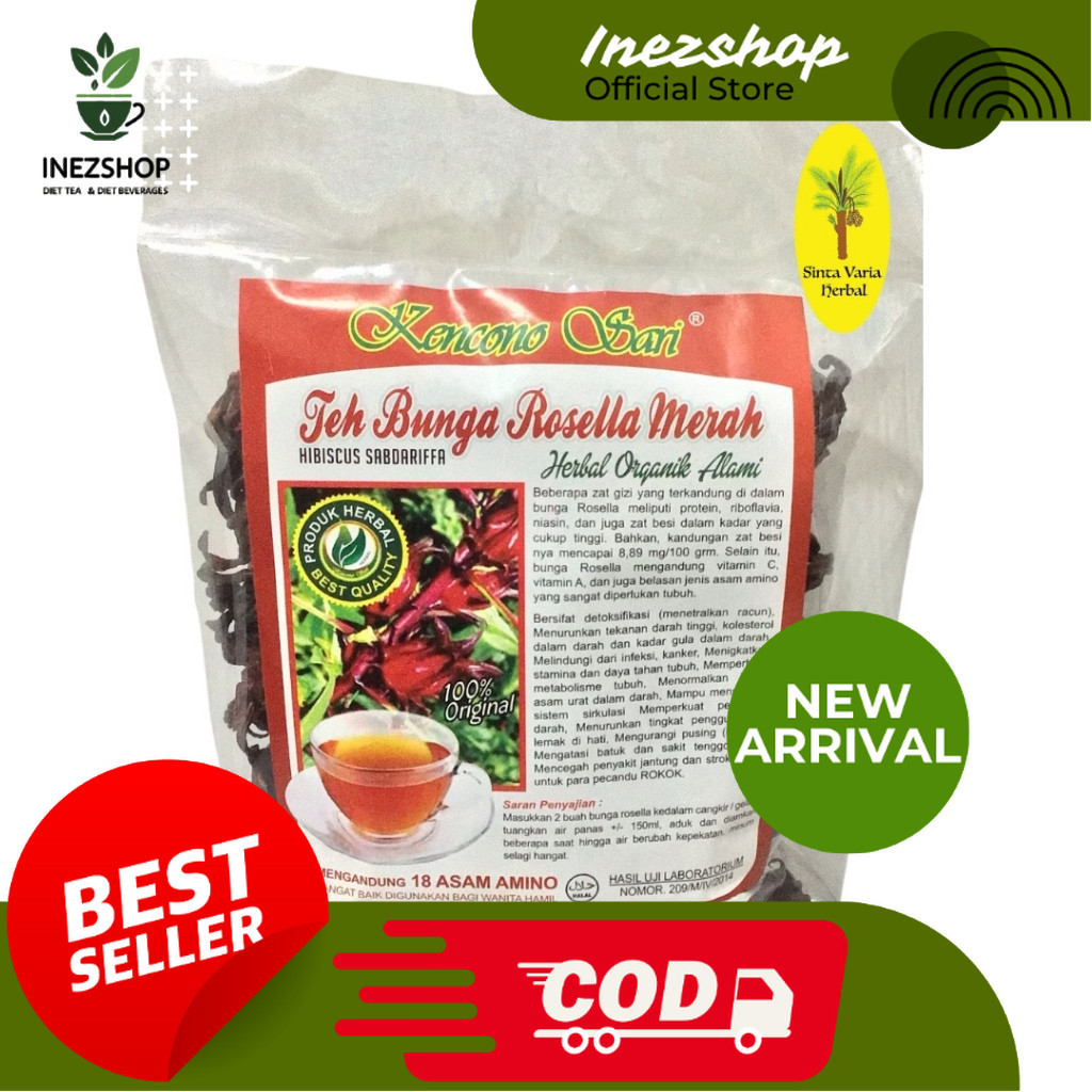 

Teh Rosella Merah Kencono Sari – Herbal Alami 100% Bunga Rosella Kering