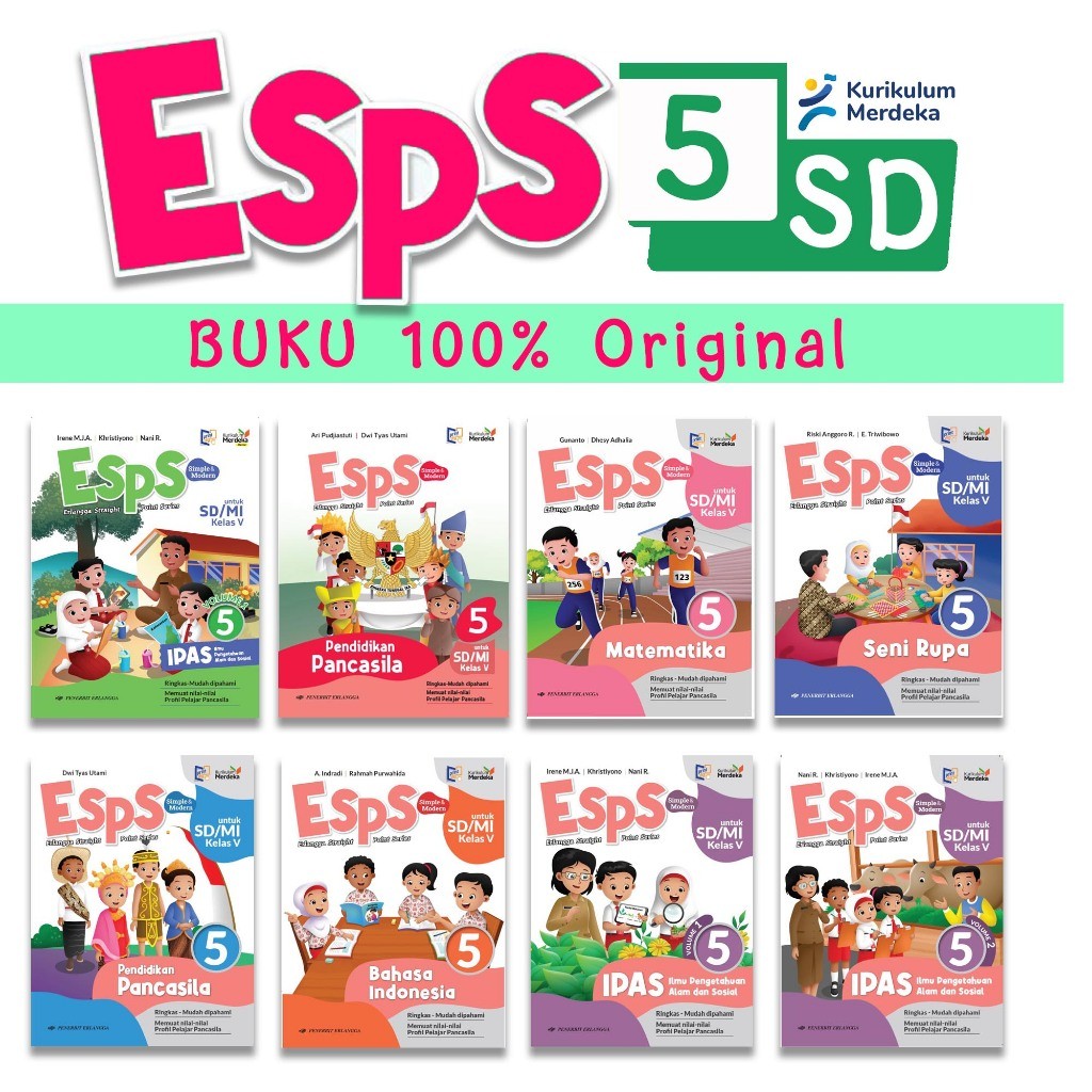 BUKU ESPS ERLANGGA KURIKULUM MERDEKA-KURIKULUM MERDEKA REVISI KELAS 5 SD