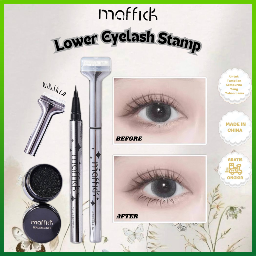 Stamp Bulu Mata Bawah /Lower Eyelashes + Eyeliner Liquid