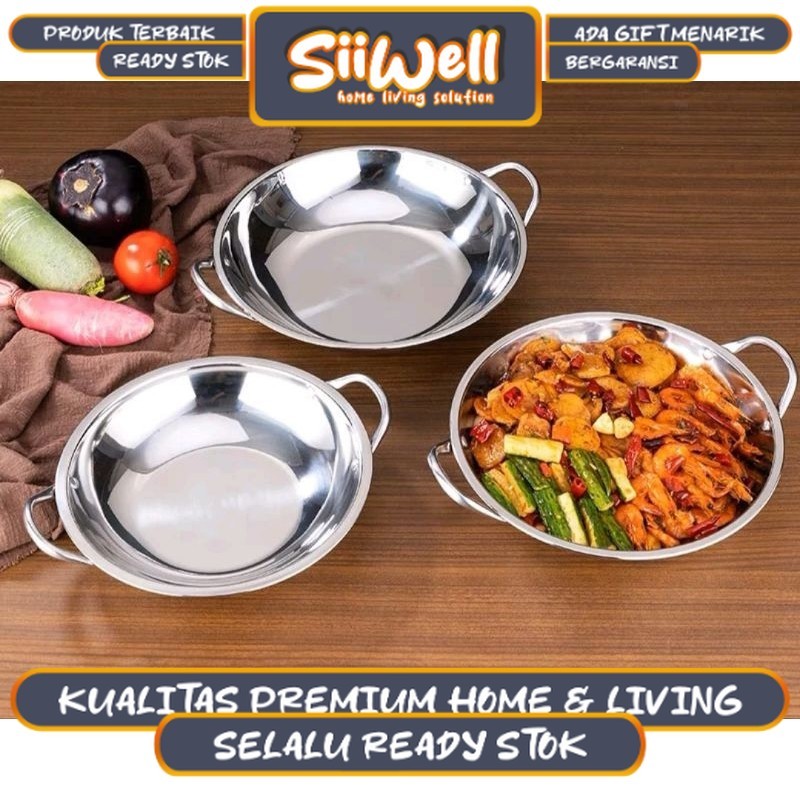 Wajan mini stainles anti lengket / kuali mini piring prasmanan 【 SII WELL 】