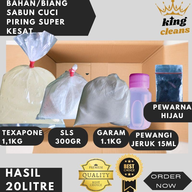 paket bahan sabun cuci piring 20 liter/paket sabun cuci kendraan /biang sabun/bahan sabun/bahan rese