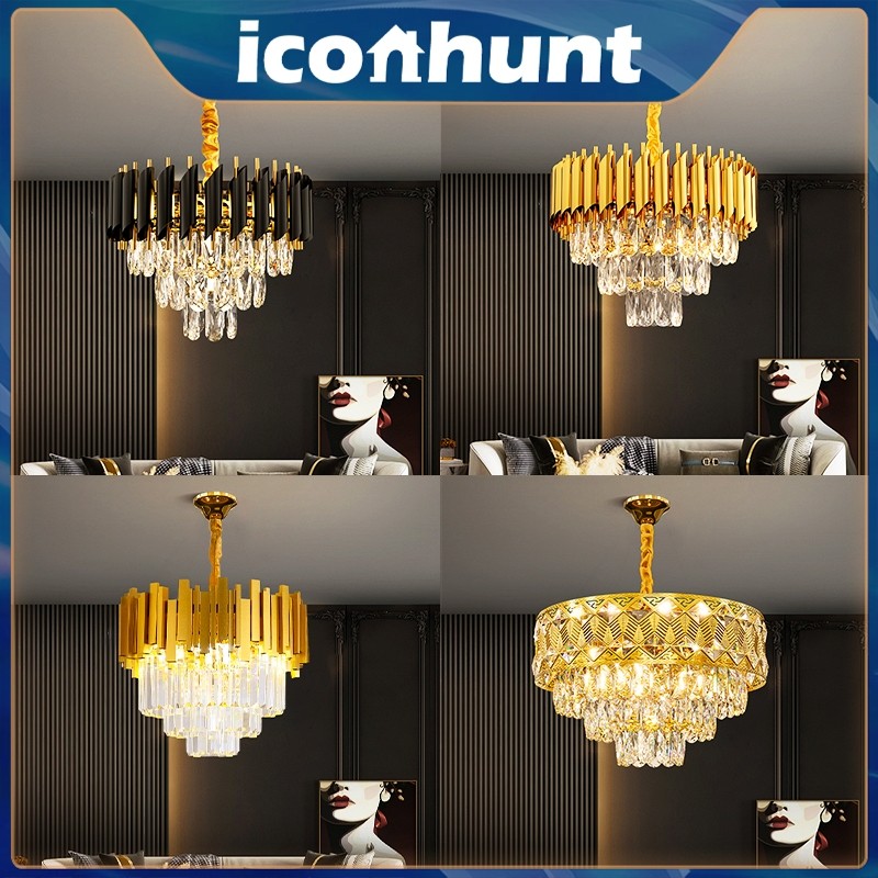G2O - ⭐Garansi&40cm⭐Lampu Gantung 40cm Kristal Chandelier Gaya Nordik Minimalis Modern Lampu Meja Ma
