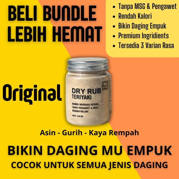 

Bumbu Marinasi & Masak Serbaguna Lean Lab Dry Rub – untuk Daging Sapi Ayam Udang Ikan Mengempukkan, Lezat Tanpa MSG & Pengawet Rendah Kalori Sehat Varian Teriyaki, Original, Cajun (Spicy), Vegan-Friendly - Original