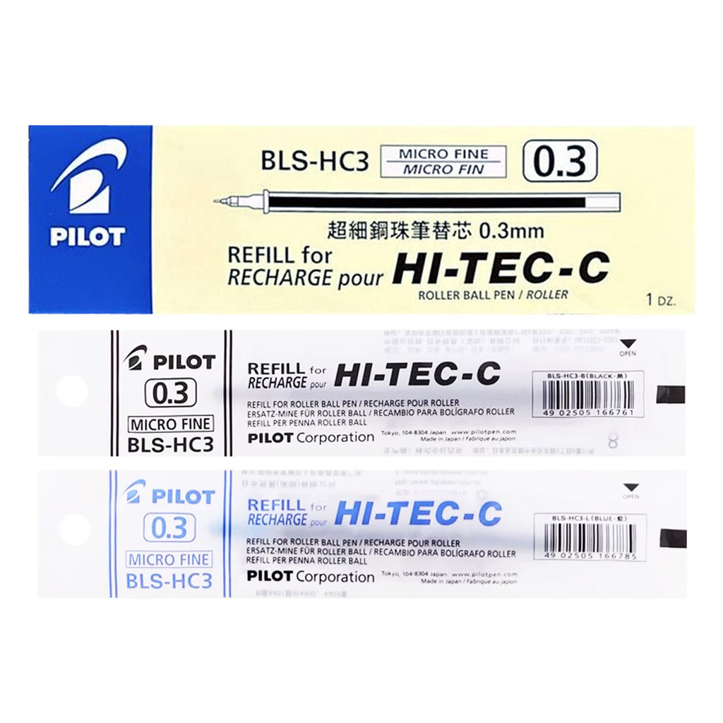 

Refill Isi Ulang Tinta Pulpen Pilot Hitech-C Roller 0.3mm Micro Fine BL-LH-20C3