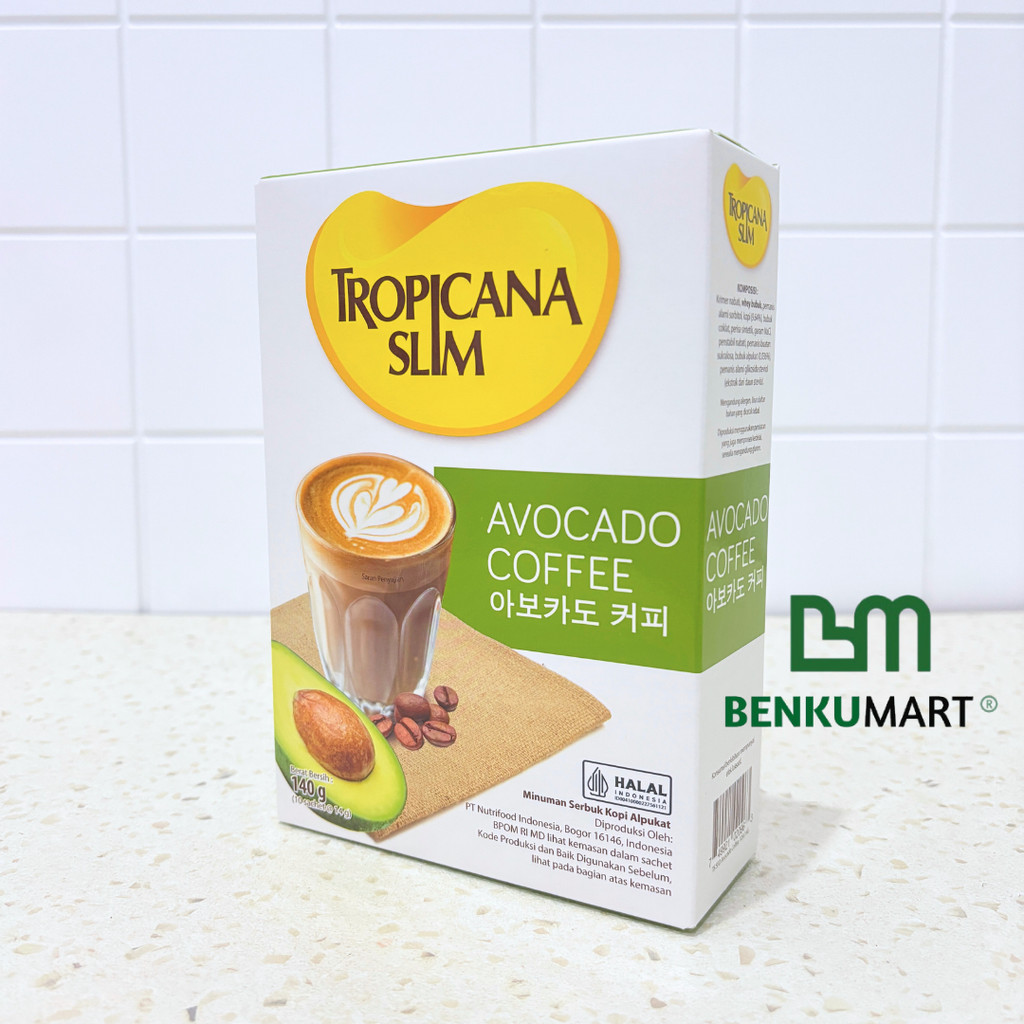

Tropicana Slim AVOCADO COFFEE 10 Sachet x 14g - Kopi Susu Alpukat Nikmat Tanpa Gula Pasir (140 gr)