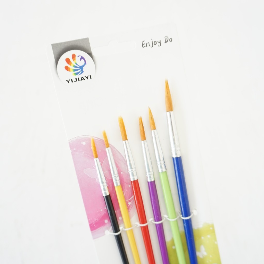 

KUAS LUKIS SET ISI 6 UKURAN/ KUAS CAT AIR / KUAS CAT AKRILIK / KUAS CAT MINYAK